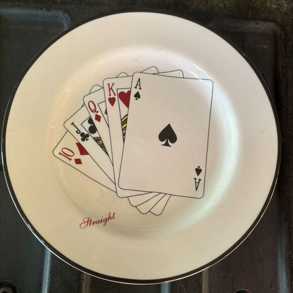 American Atelier Casino Royale 5367 Straight 8” Porcelain Plate - Picture 1 of 5
